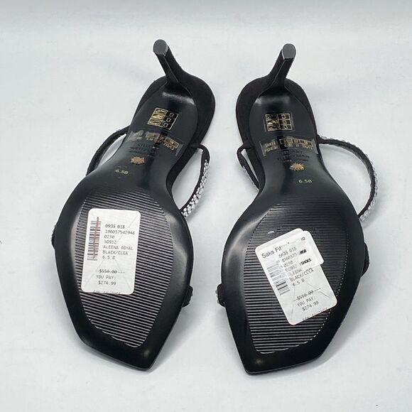 Stuart Weitzman Suede Embellished Sandals size 6.5 - Picture 10 of 11